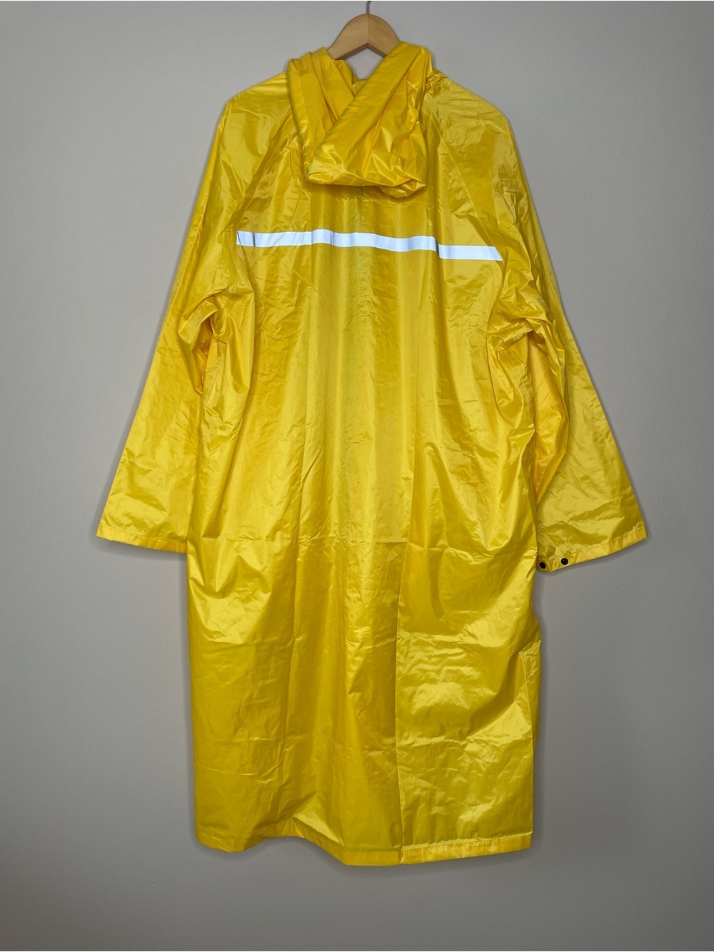 Men’s Long Hooded Safety Rain Coat - Picture 2 of 6
